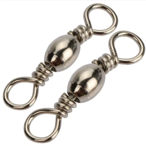 200pcs Barrel Swivels Size #8-#5/0 Rolling Fishing Line Hook Connector Tackle - Picture 1 of 6