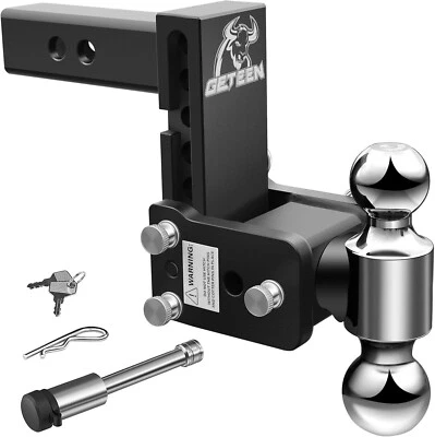Tow & Stow Adjustable Trailer Hitch Ball Mount 2" Receiver 5" Drop 10,000 GTW - Image 1 of 4