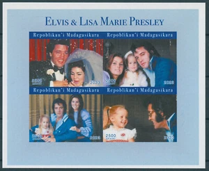 Madagascar 2023 MNH Elvis Presley Stamps Lisa Marie Music Celebrities 4v IMPF MS - Picture 1 of 1