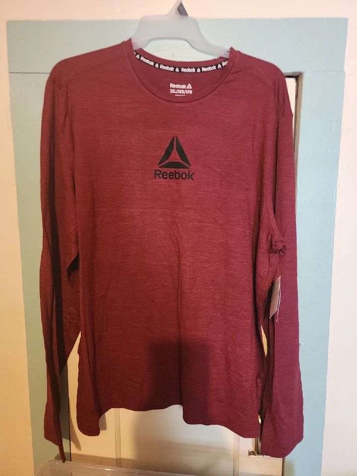 Reebok Short Sleeve Tee Garnet Heather Men's Medium