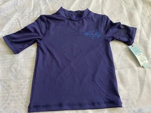 NWT Boys Swimshirt Size XS 4/5 Cat and Jack Blue With Shark 🦈 On Shirt - Picture 1 of 7