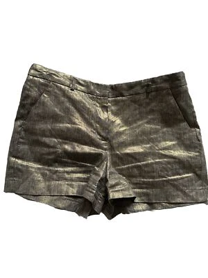 Robert Rodriguez Gold Foil Shorts Hook & Eye Closure Size 4 - Image 1 of 4