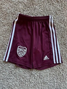 Adidas Girl’s Primegreen Maroon White Stripes MSC Shorts Size Small 9-10 Years - Picture 1 of 3