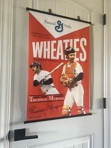 Thurman Munson WHEATIES 1 of 50 Scroll Banner 20x30 Poster Sign New York Yankees - Picture 1 of 1