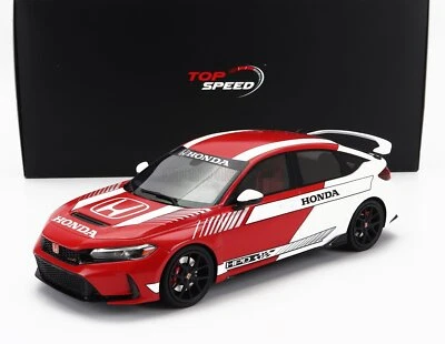 MODELLINO AUTO STATICO TRUESCALE HONDA CIVIC TYPE-R 2023 BIANCO ROSSO SCALA 1/18 - Immagine 1 di 4