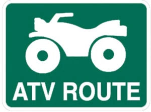 24"x18" ATV Route  Hi-Intensity Aluminum snowmobile, ATV TRAIL SIGN 20YR WRTY - Picture 1 of 2
