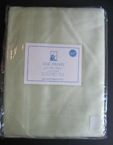 Pottery Barn Kids pan de rideau Silk Green Pocket Panel Curtain 63" x 44" NIP - Picture 1 of 4