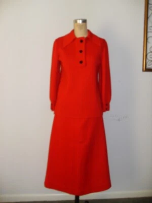 Women's Red Top & Skirt Set Wool Pacific Boutique New York NWT Vintage - Image 1 of 4
