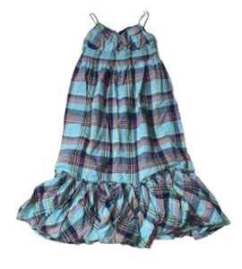 Preowned- Polo Ralph Lauren Sleeveless Plaid Tent Dress Girls (Size M/8) - Picture 1 of 8