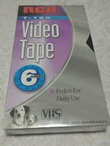 1 cinta de video en blanco RCA T-120H grado estándar 6 horas VHS VCR nueva sellada de fábrica - Imagen 1 de 2