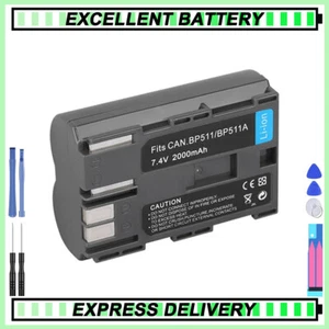 Battery for Canon BP-511a BP-511 EOS 10D 20D 30D 40D 50D 5D D30 D60 300D Mark 1 - Foto 1 di 8