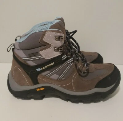 Karrimor KSB Aspen Mid Weathertite Hiking Boots Shoes Gary Blue Womens 8 Vibram - Image 1 of 4