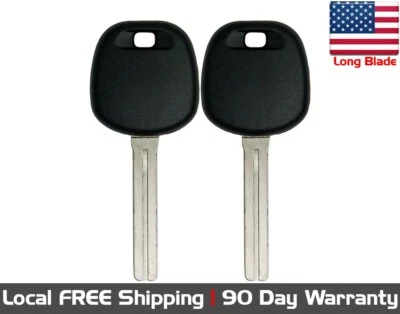 2x Llave Transpondedor Nueva de Repuesto para Vehículos Lexus Selectos 4C Chip Hoja Larga Foto 1 de 4