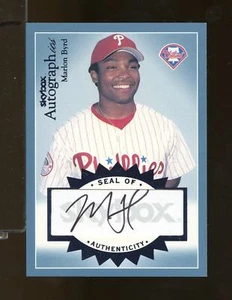 2004 Skybox MARLON BYRD Auto 186/240 Philadelphia Phillies (DC5) - Picture 1 of 2