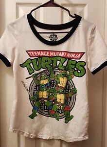 Damska koszulka TMNT Team biała koszulka nastolatek mutant żółwie ninja rozmiar L (11/13)