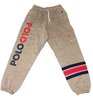 Pantalones deportivos Polo Ralph Lauren 1967 BIG POLO LOGO gris marino polar para mujer Foto 1 de 2
