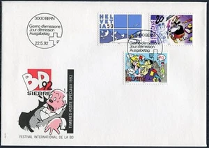 Switzerland 917-919, FDC. Mi 1474-1476. Comic Strips, 1992. Cosey, Zep, Aloys. - Picture 1 of 1