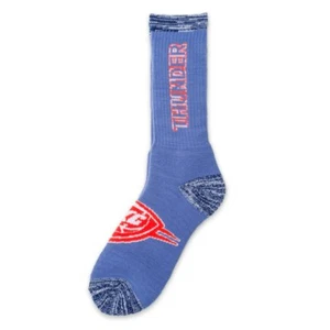 Oklahoma City Thunder For Bare Feet NBA Crush Crew Socks Large 10-13 FREE SHIP! - Picture 1 of 1