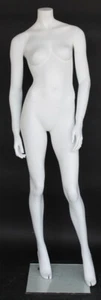 5 ft 5 in Headless Female Mannequin Matte White Torso Body Form Mannequin STW124 - Picture 1 of 4