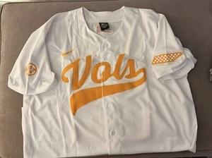 Tennessee Volunteers Jersey Baseball Jersey White Size Medium - Picture 1 of 2