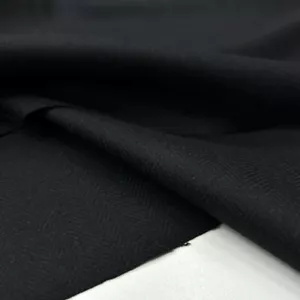 Tela de abrigo negra 100 % lana por yarda (150 cm/1,64 yardas/57 pulgadas de ancho) - Imagen 1 de 4