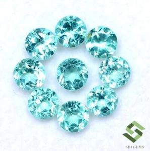 4 mm Natural Apatite Round Cut Lot 09 Pcs 2.54 CTS Calibrated Loose Gemstones - Picture 1 of 5