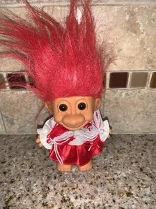 Russ 4 Zoll ohne Haare rot weiß Troll Cheer Leader Puppe Pom Poms # G24 - Bild 1 von 10