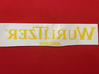 Wurlitzer Jukebox Glass Sticker.  Individual Letters. Approximately 40cms Wide - Image 1 of 4