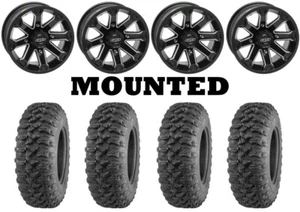 Kit 4 Quadboss QBT446 Tires 27x9-14/27x11-14 on Quadboss Blitz Gloss Black FXT - Picture 1 of 5