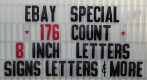 8" on 8 7/8" Changeable Letters 4 Outdoor Marquee Portable Signs 176 count set - Picture 1 of 1