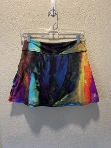 Dona Jo Multicolor Print Women's Activewear Skort Skirt Size 2 (L) - Picture 1 of 9
