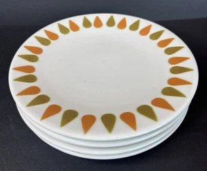 4 Shenango Atomic Ware Tropfen Teller Restaurant Porzellan 9 1/4" MCM - Bild 1 von 8