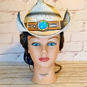 Women’s Southwestern Cowboy / Rancher Hat – Woven Synthetic – Western Style - Picture 1 of 8