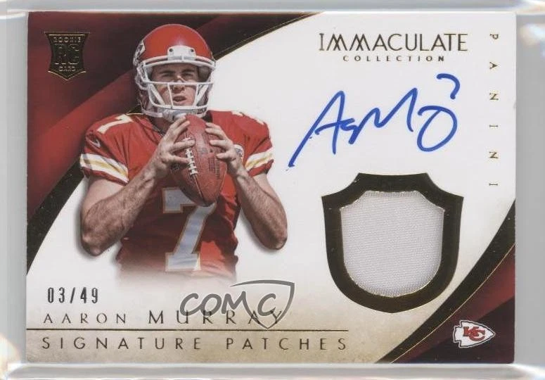 2014 Immaculate Rookie Horizontal Signature /49 Aaron Murray RPA Patch Auto RC - Image 1 of 2