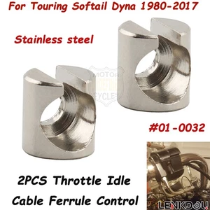 2X Throttle Idle Cable Ferrule Control For Harley Touring Softail Dyna 80-17 - Bild 1 von 15