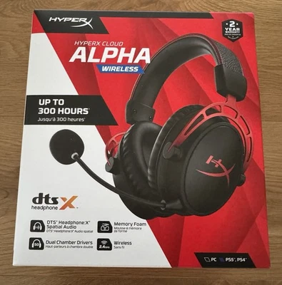 HyperX Cloud Alpha Wireless Gaming-Headset - Schwarz/Rot - NEU OVP SEALED - Bild 1 von 2