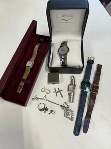 VINTAGE WATCHES, INC CERTINA ETC + SILVER RING, PENDANTS ETC - Picture 1 of 13