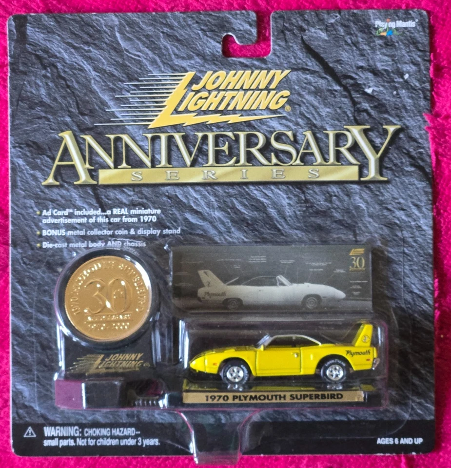 Johnny Lightning serie aniversario 1970 Plymouth Superbird fundido a presión 1:64 TK Foto 1 de 2