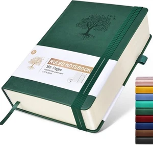 Lined Journal Notebook -365 Pages A5 Thick Journals for Writing A5, Green - Picture 1 of 6