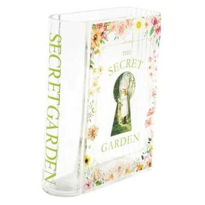 Jarrón de libro para flores florero con forma de libro, floreros transparentes, jardín secreto de vidrio Foto 1 de 4