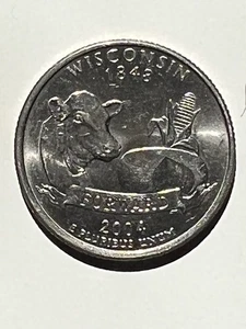 2004 wisconsin quarter error high leaf - Picture 1 of 2