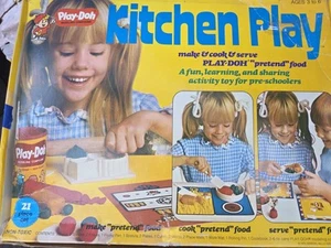 Rare Vintage PLAY-DOH “Kitchen Play” 1972 W 5 Cans Of Dough - Picture 1 of 16