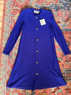 Vestido ALNORAL by Al Spokavicius Mezcla Lana Azul Real Talla S - De Gran Tamaño De Colección Foto 1 de 4