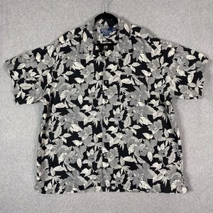Vintage Polo Ralph Lauren Mens XXL Forrest 100% Linen Hawaiian Camp Shirt - Picture 1 of 6