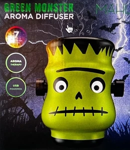 Mahli Frankenstein Diffusore Olio Aroma Mostro Verde Luci Ciclismo Halloween Nuovo - Foto 1 di 5