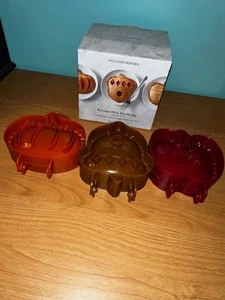 Williams Sonoma Herbst Mini Tortenformen 3er Set: Apfel, Eichel, Kürbis LN in Box - Bild 1 von 8