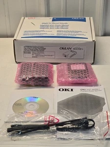 Zewnętrzny serwer druku OkiLAN 6020e+ 10/100 Base TX Ethernet NOWY W PUDEŁKU v10 - Zdjęcie 1 z 5