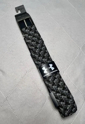 Under Armour Cinturón Trenzado Elástico 34” NUEVO SIN USAR Golf Hombres Logo Hebilla Foto 1 de 4