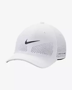 Size M/L Nike Dri-FIT ADV Rise Swoosh Flex Golf Cap Hat WHITE FB5633-100 - Picture 1 of 3