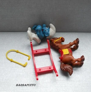 SUPERPUFFI SMURFS BARBAPUFFO 40221  CAVALLUCCIO ROCKING HORSE W.G. redini lunghe - Imagen 1 de 1